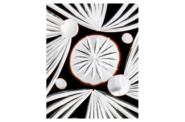 Блюдо декоративное ГХЗ 39 см, хрусталь, черный