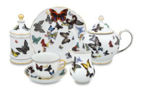 Сервиз чайный Vista Alegre Бабочки на 6 персон 21 предмет, фарфор