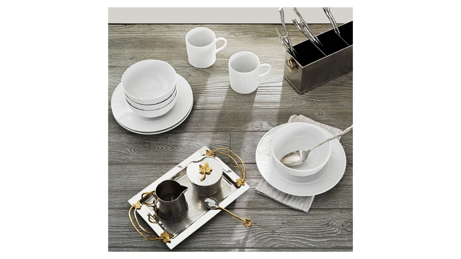 Салатник индивидуальный Michael Aram Плющ и дуб 15 см, фарфор