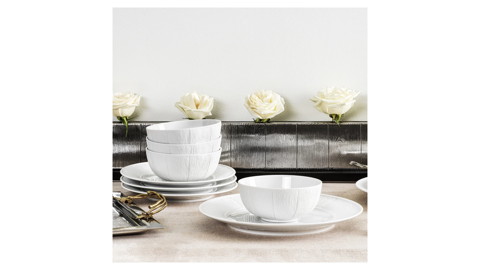 Салатник индивидуальный Michael Aram Плющ и дуб 15 см, фарфор