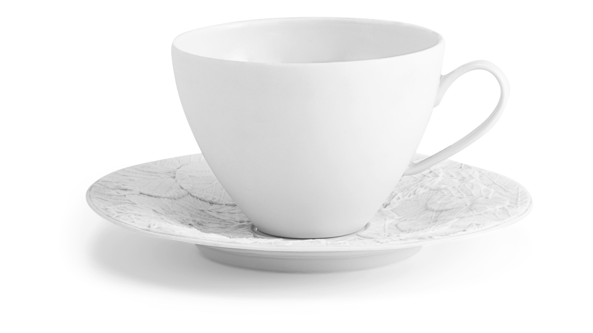 Чашка чайная  с блюдцем Michael Aram Лесные листья, фарфор