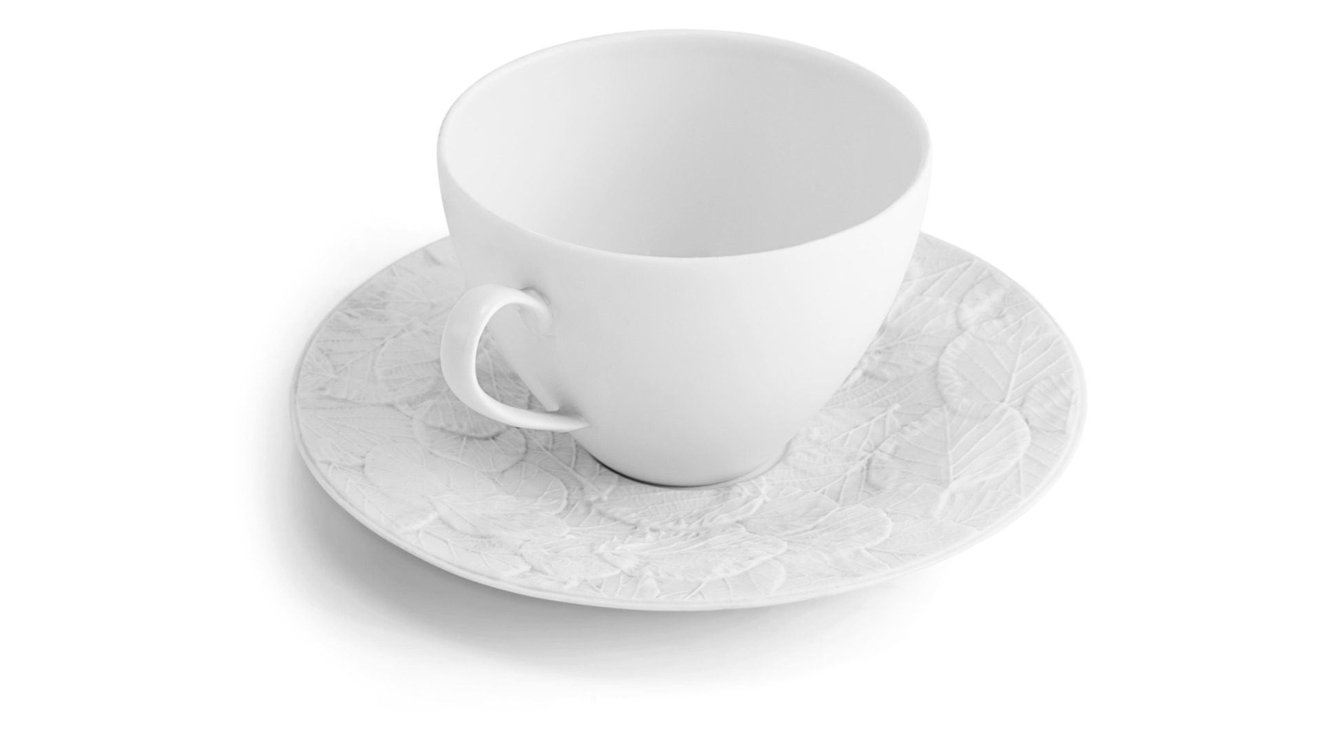 Чашка чайная  с блюдцем Michael Aram Лесные листья, фарфор