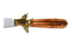 Нож столовый кованый Кольчугинский мельхиор Бабочка с чернью, медь