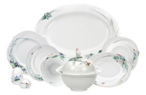 Сервиз столовый Meissen Игра волн, рельеф, дикая флора на 6 персон 27 предметов