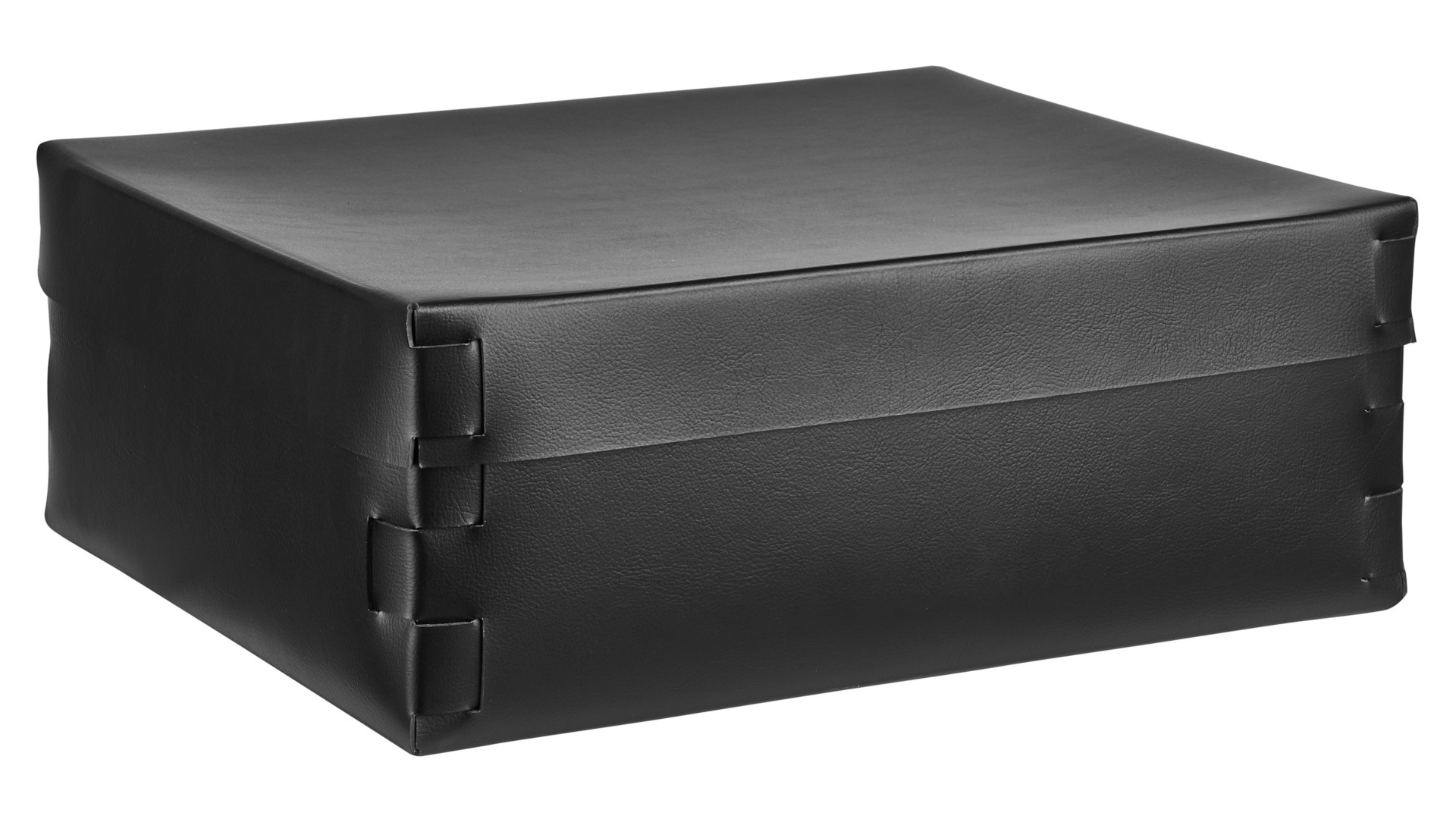 Коробка ADJ Snob 36x30х13,5 см, кожа натуральная, черный, п/к