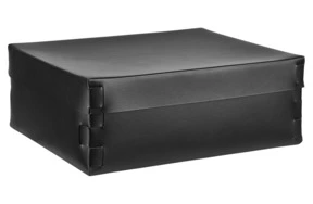 Коробка ADJ Snob 36x30х13,5 см, кожа натуральная, черный, п/к