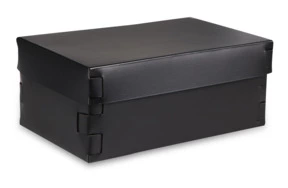 Коробка ADJ Snob 32x20х13,5 см, кожа натуральная, черный, п/к