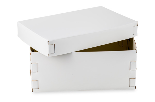 Коробка ADJ Snob 32x20х13,5 см, кожа натуральная, белый, п/к