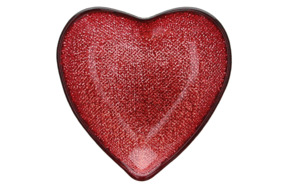 Блюдо-сердце Andrea Fontebasso Welcome Santa Heart 14х14 см, красное