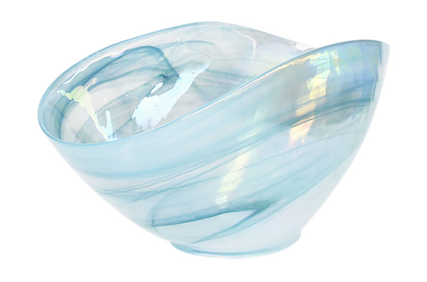 Чаша овальная Andrea Fontebasso Glamour Blue 19 см, голубая