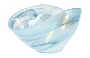 Чаша овальная Andrea Fontebasso Glamour Blue 27 см, голубая