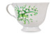Чашка чайная с блюдцем Delta-X Ландыши Ромб №1, 250 мл, фарфор