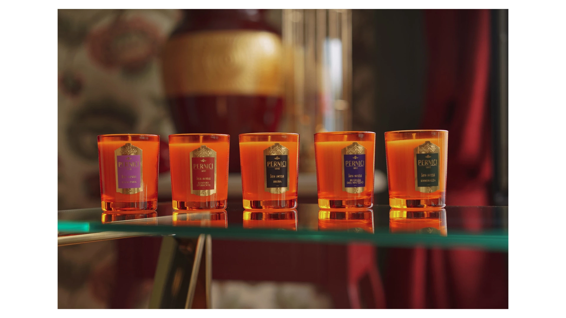 Набор миниатюр ароматических свечей Pernici Les Sens 70 мл, 5 шт, п/к