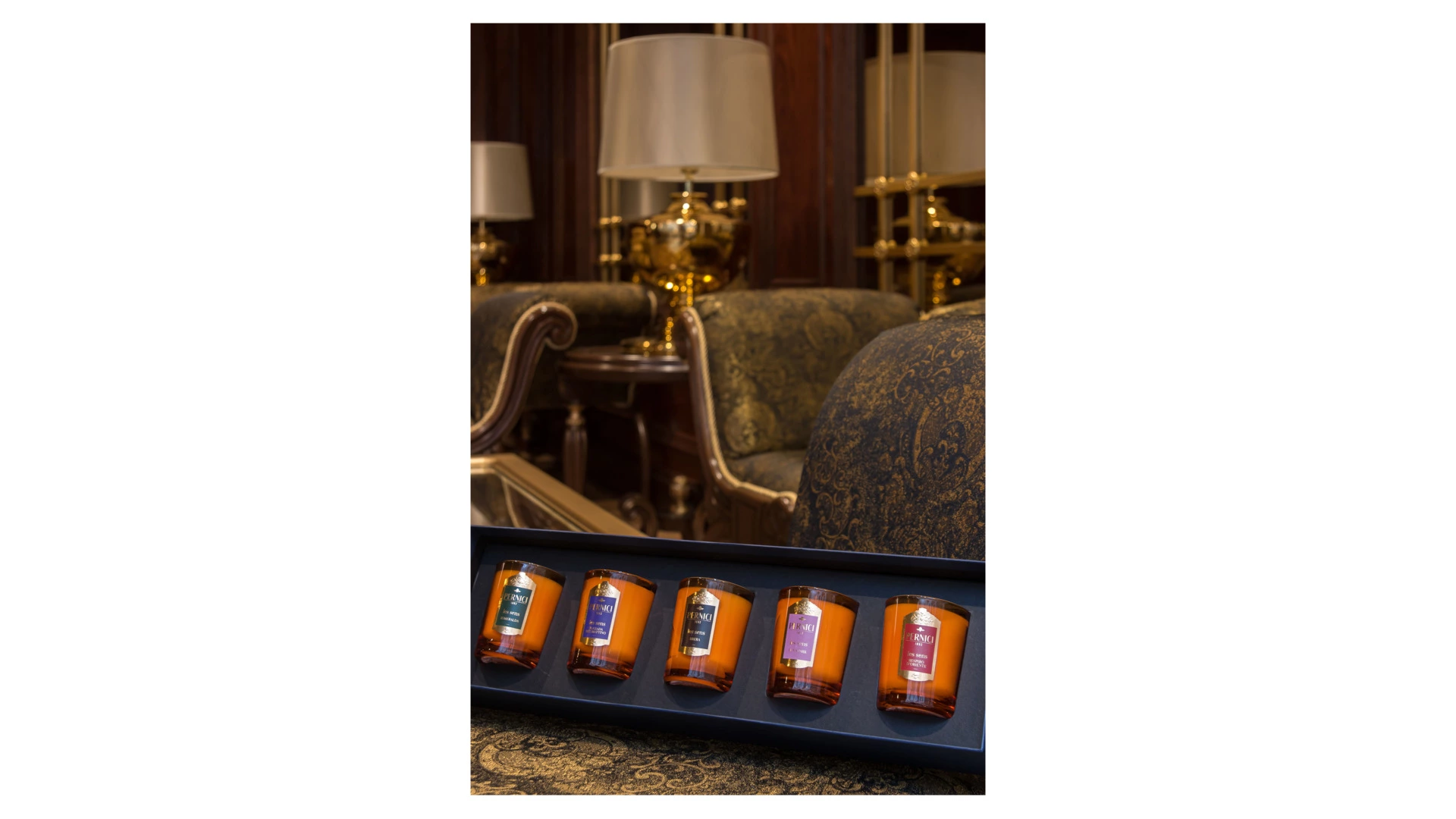 Набор миниатюр ароматических свечей Pernici Les Sens 70 мл, 5 шт, п/к