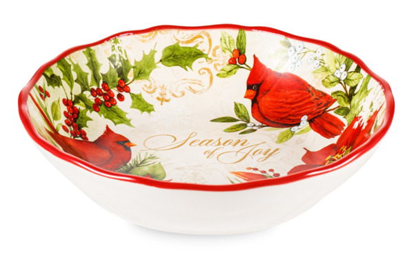 Тарелка суповая Certified Int. Красочная зима 23 см, керамика