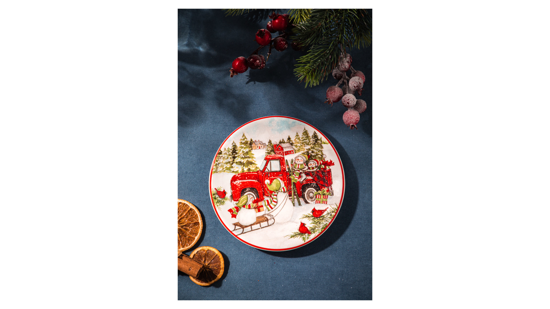Тарелка пирожковая Certified Int. Домой на Рождество Встреча друзей 16 см, керамика