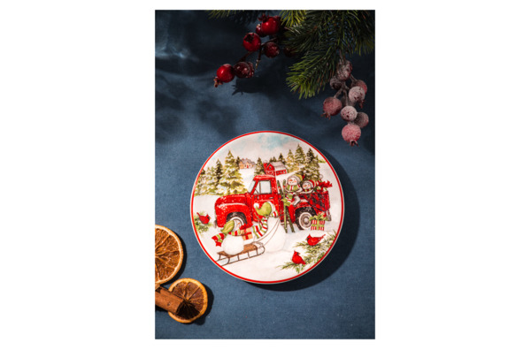 Тарелка пирожковая Certified Int. Домой на Рождество Встреча друзей 16 см, керамика