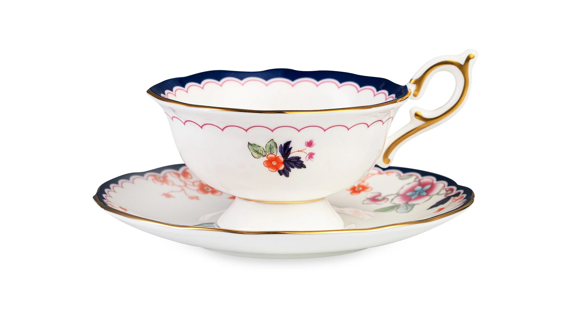 Чашка чайная с блюдцем Wedgwood Wonderlust Цветущий жасмин 140 мл, фарфор, п/к