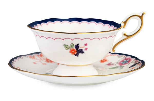Чашка чайная с блюдцем Wedgwood Wonderlust Цветущий жасмин 140 мл, фарфор, п/к