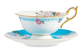 Чашка чайная с блюдцем Wedgwood Wonderlust Цветение 140 мл, фарфор, п/к