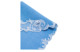 Салфетка сервировочная Венизное кружево Лира 38х50 см, лен, голубой