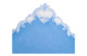 Салфетка сервировочная Венизное кружево Лира 40х40 см, лен, голубой