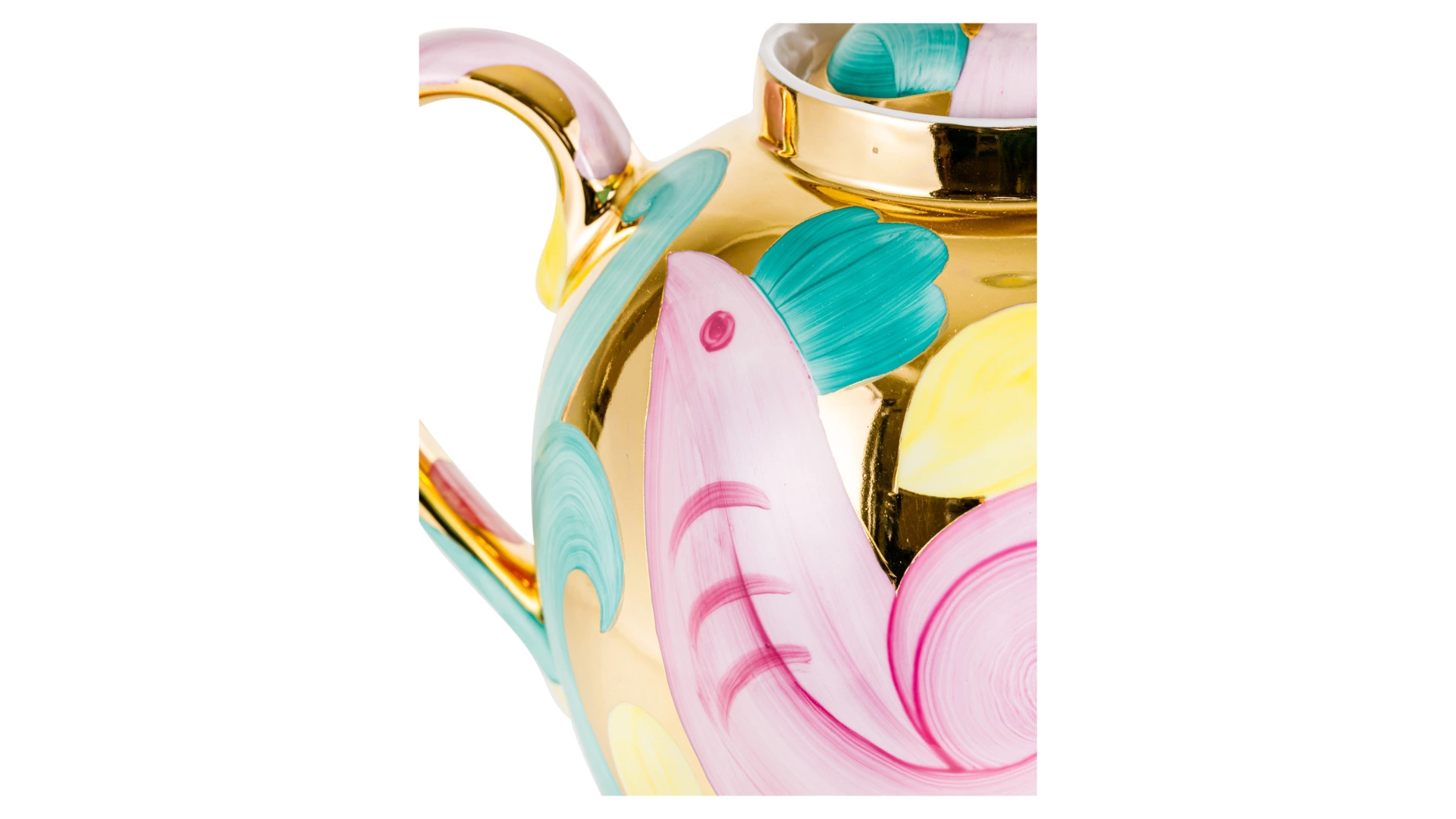 Чайник Дулевский фарфоровый завод Русский Розовая птица 4,5 л, фарфор твердый