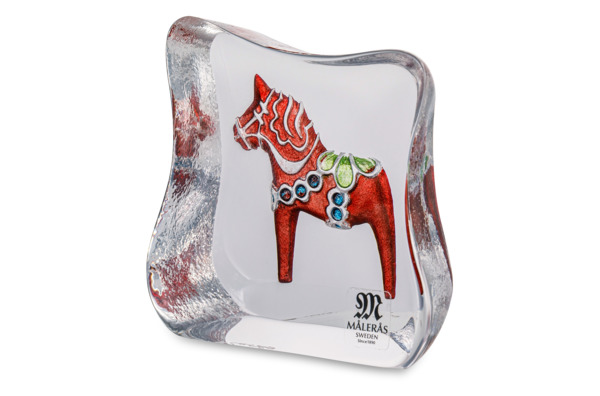 Скульптура MALERAS Далекарлийская лошадка, миниатюра 6х5,5 см, красная