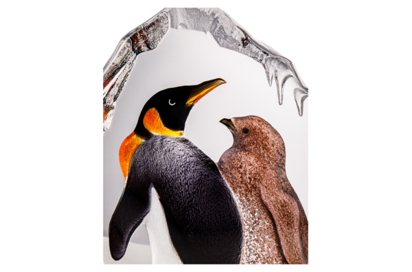 Скульптура MALERAS Императорский пингвин с птенцом 15,5х14,5 см