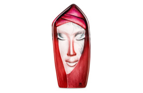Скульптура MALERAS Маска Batzeba 8х18 см, красная