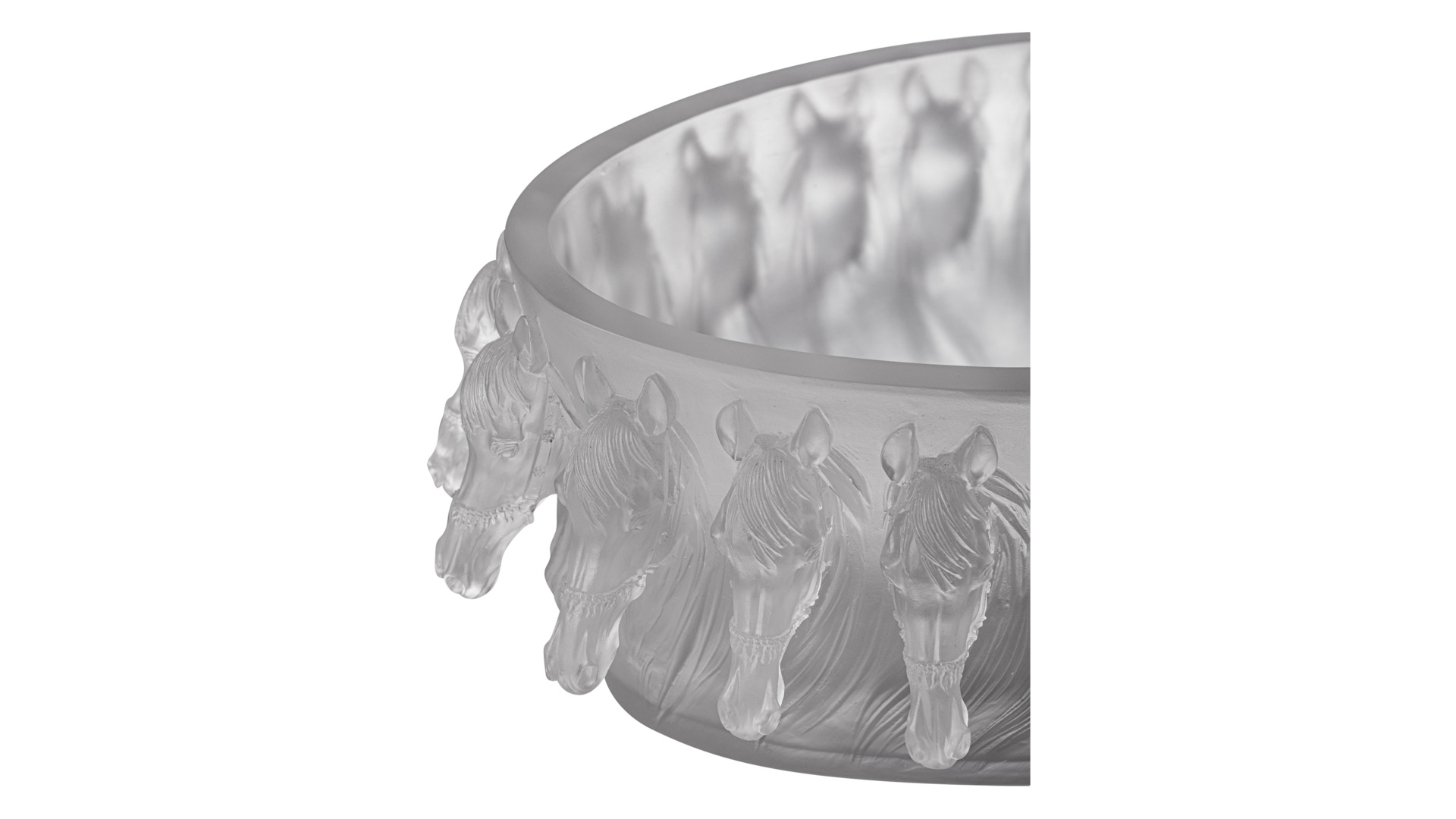 Чаша овальная Cristal de Paris Королевская лошадь 40см, сатин