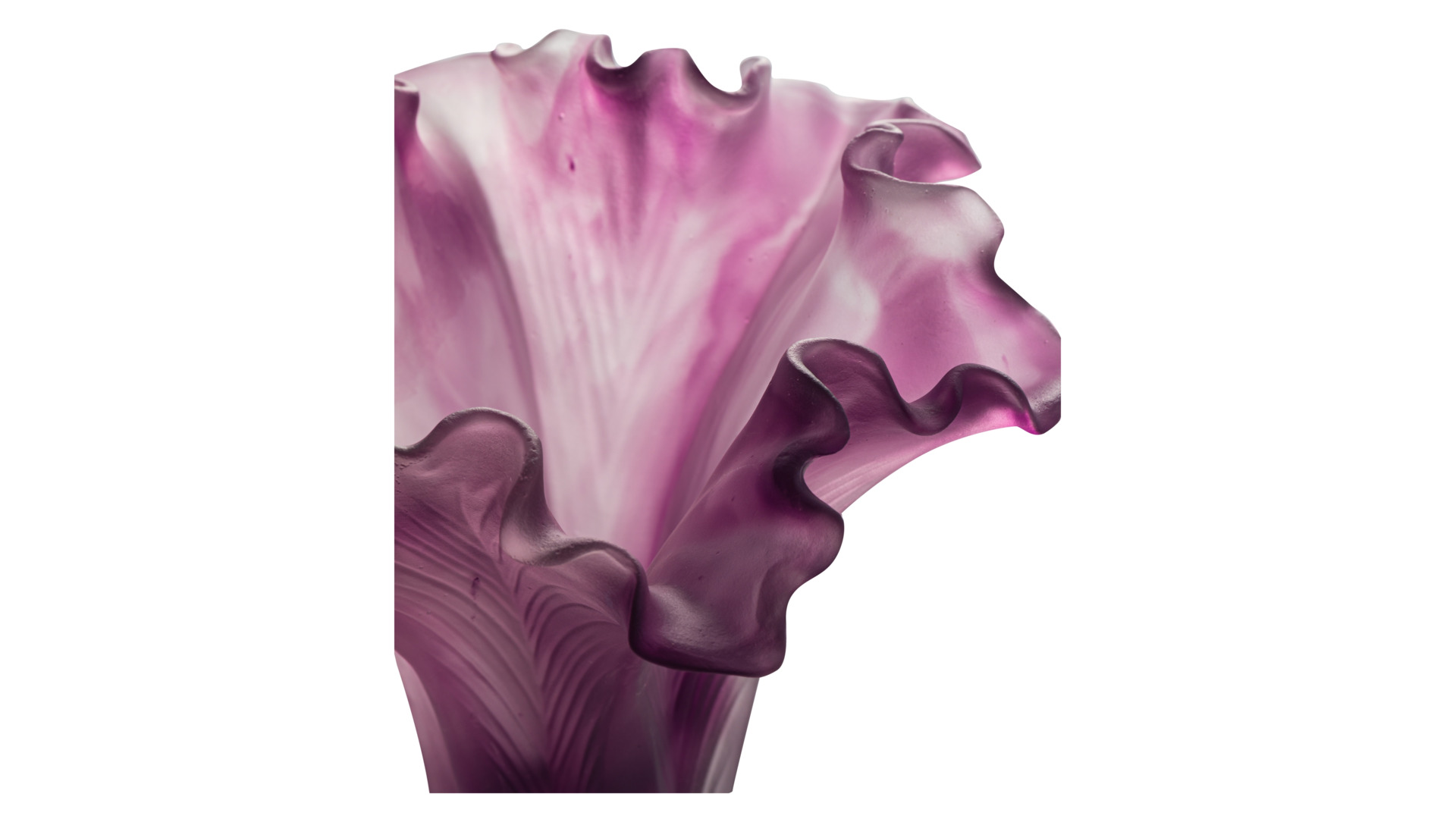 Ваза Cristal de Paris Лист 20 см, пурпурная