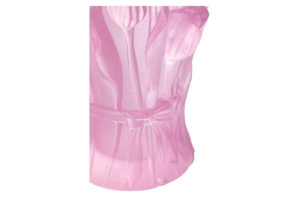 Ваза Cristal de Paris Букет тюльпанов 20 см, розовая