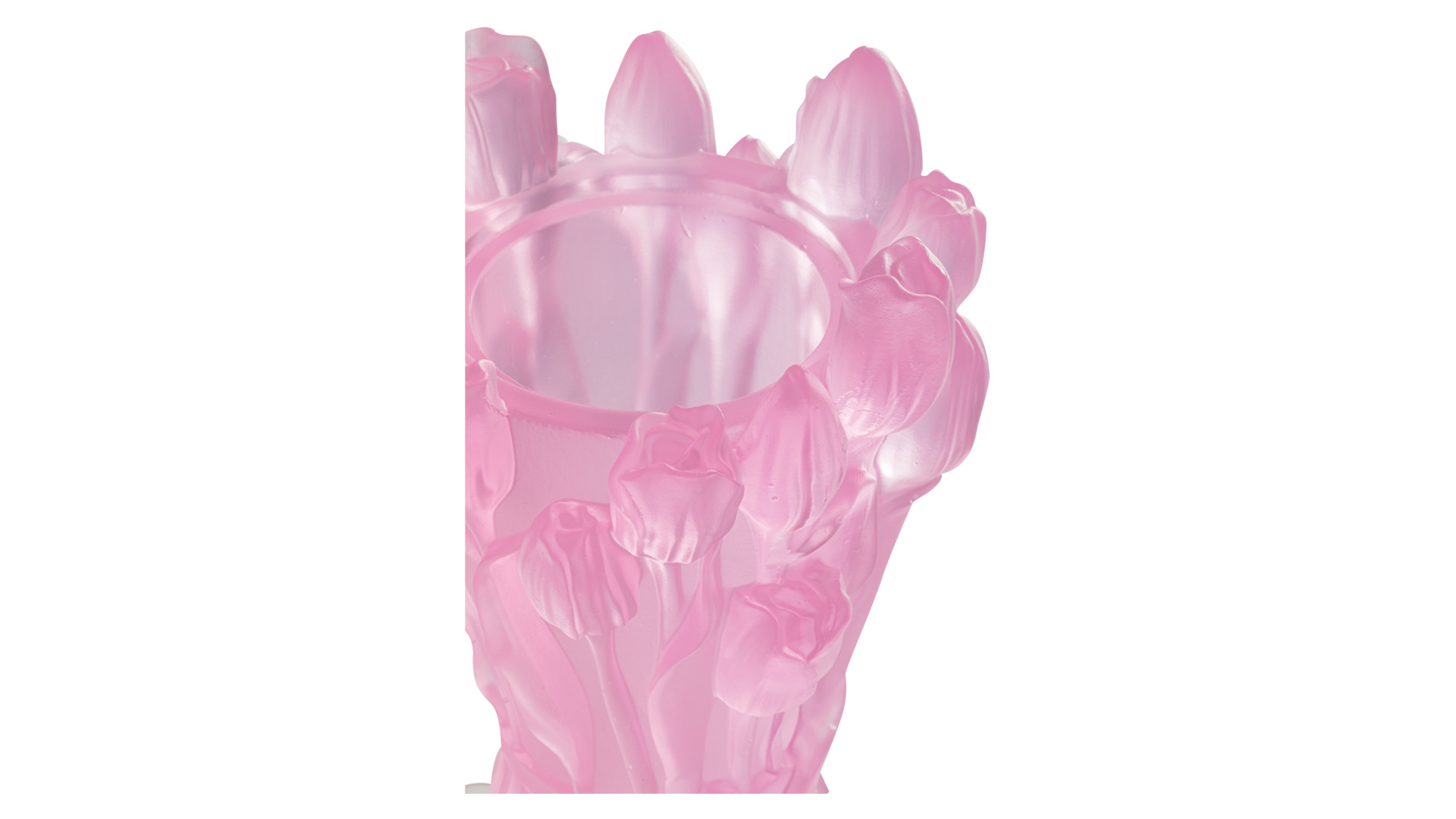Ваза Cristal de Paris Букет тюльпанов 20 см, розовая