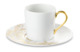 Чашка кофейная с блюдцем Haviland Станислас 75 мл, золотистый декор, фарфор