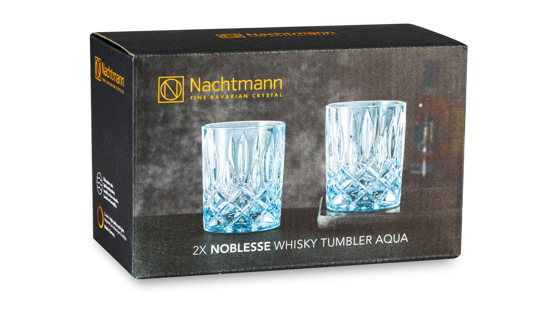 Набор стаканов для виски Nachtmann NOBLESSE COLORS 295 мл, 2 шт, стекло хрустальное, голубой, п/к