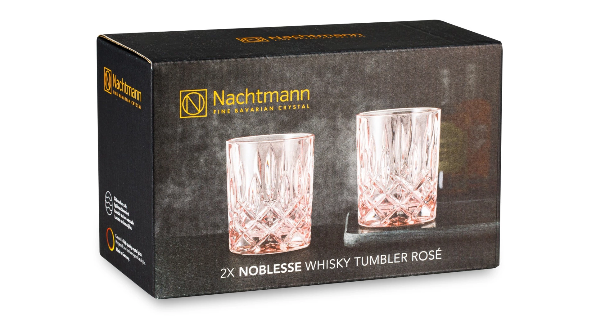 Набор стаканов для виски Nachtmann NOBLESSE COLORS 295 мл, 2 шт, стекло хрустальное, розовый, п/к