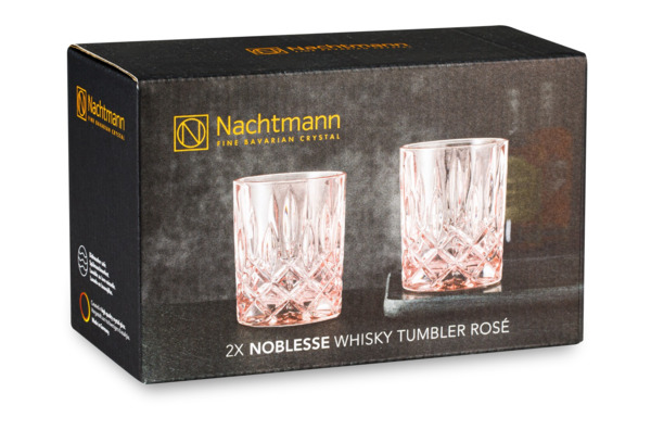 Набор стаканов для виски Nachtmann NOBLESSE COLORS 295 мл, 2 шт, стекло хрустальное, розовый, п/к