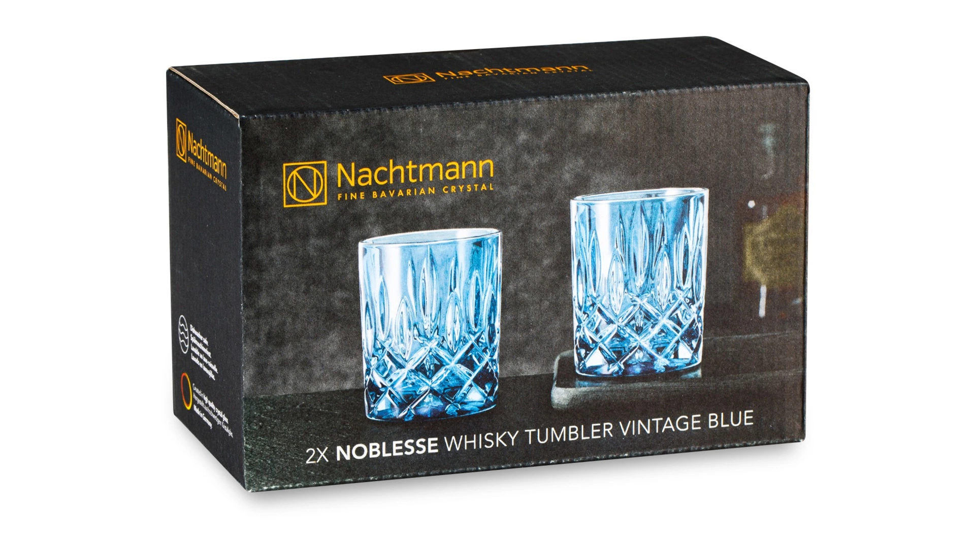 Набор стаканов для виски Nachtmann NOBLESSE COLORS 295 мл, 2 шт, стекло хрустальное, синий, п/к
