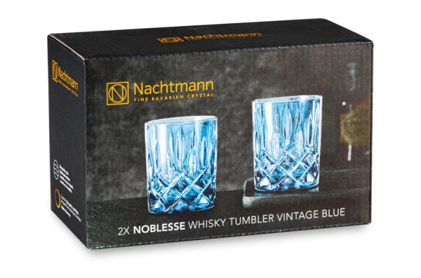 Набор стаканов для виски Nachtmann NOBLESSE COLORS 295 мл, 2 шт, стекло хрустальное, синий, п/к