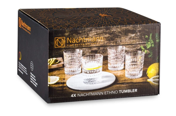 Набор стаканов для виски Nachtmann ETHNO 294 мл, 4 шт, стекло хрустальное, п/к