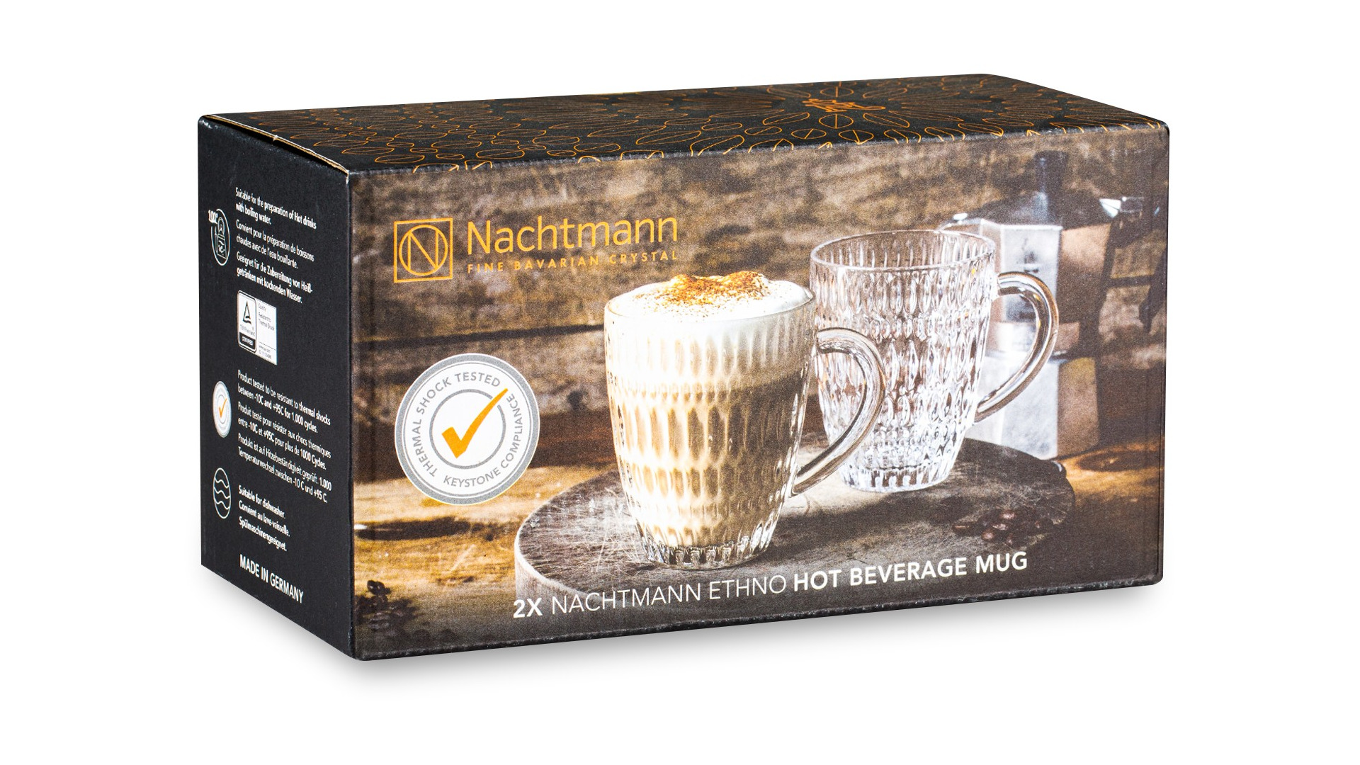 Набор кружек для горячих напитков Nachtmann ETHNO 392 мл, 2 шт, стекло хрустальное, п/к