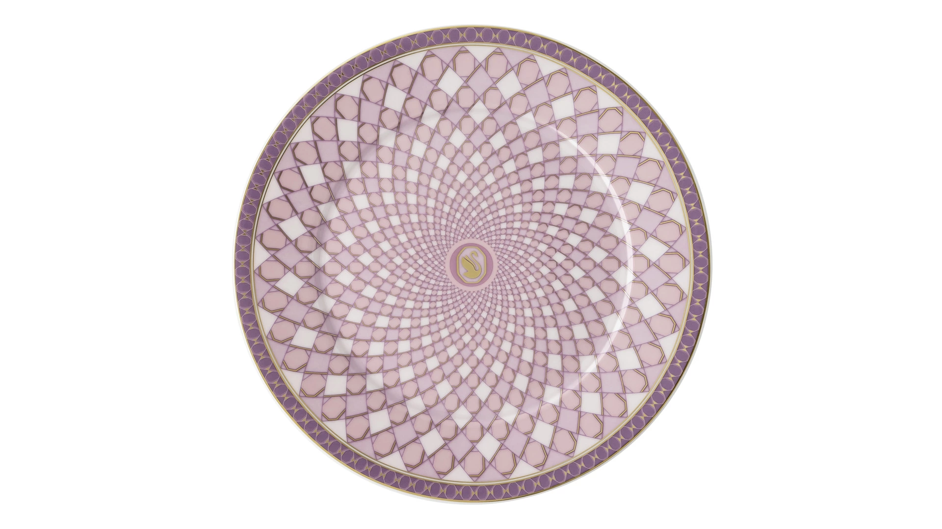 Тарелка десертная Rosenthal Swarovski Сигнум 18 см, фарфор, розовая