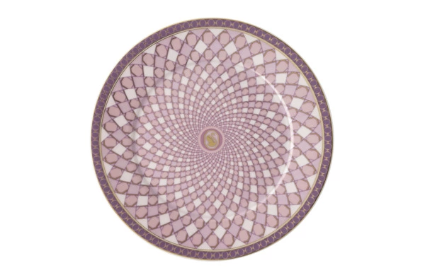 Набор тарелок десертных Rosenthal Swarovski Сигнум 18 см, 2 шт, фарфор, зеленый, розовый