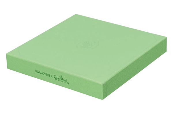 Набор тарелок десертных Rosenthal Swarovski Сигнум 18 см, 2 шт, фарфор, зеленый, розовый