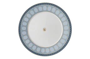Тарелка закусочная Rosenthal Swarovski Сигнум 23 см, фарфор, голубая