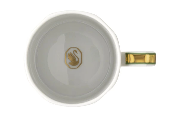 Набор чашек для эспрессо с блюдцами Rosenthal Swarovski Сигнум 80 мл, 2 шт, фарфор, зеленый, розовый