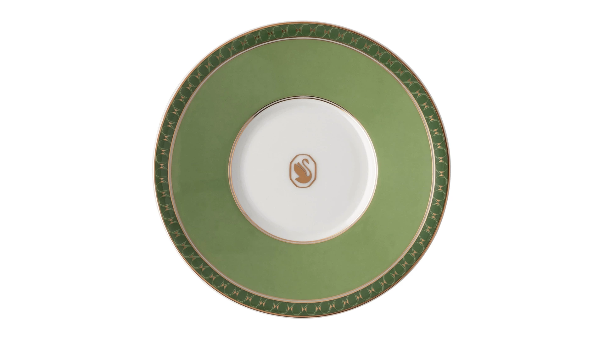 Набор чашек для эспрессо с блюдцами Rosenthal Swarovski Сигнум 80 мл, 2 шт, фарфор, зеленый, розовый