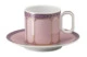 Набор чашек для эспрессо с блюдцами Rosenthal Swarovski Сигнум 80 мл, 2 шт, фарфор, зеленый, розовый
