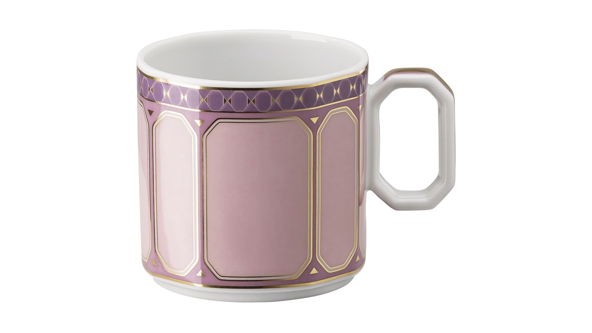 Набор чашек для эспрессо с блюдцами Rosenthal Swarovski Сигнум 80 мл, 2 шт, фарфор, зеленый, розовый